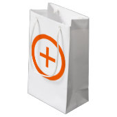Plus Sign & Add Symbool Gift Bag Klein Cadeauzakje (Achterkant Gekanteld)