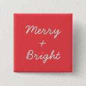 Plus Sign Wiskunde Humor Vrolijk + Bright Christma Vierkante Button 5,1 Cm (Voorkant)