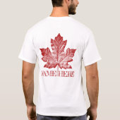 Plus Size Canada Shirt Persoonlijke retro T-shirts (Achterkant)