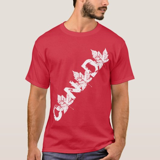 Plus Size Canada Shirt Persoonlijke retro T-shirts (Voorkant)