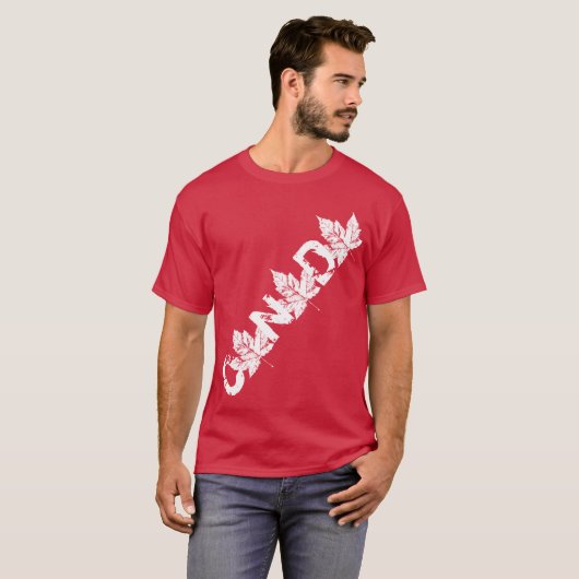 Plus Size Canada Shirt Persoonlijke retro T-shirts (Voorkant volledig)