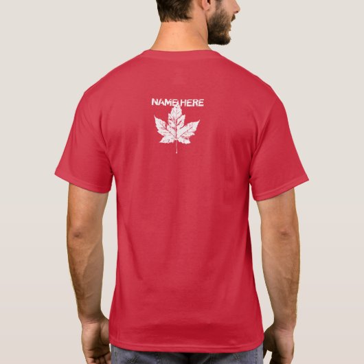 Plus Size Canada Shirt Persoonlijke retro T-shirts (Achterkant)
