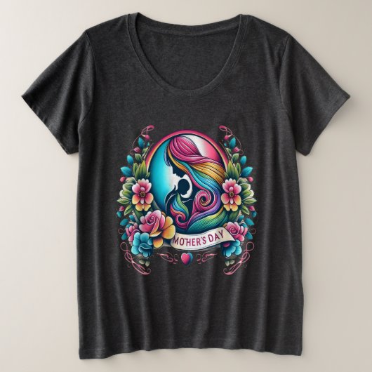 Plus-size Moederdag Grote Maat T-shirt (Design voorkant)