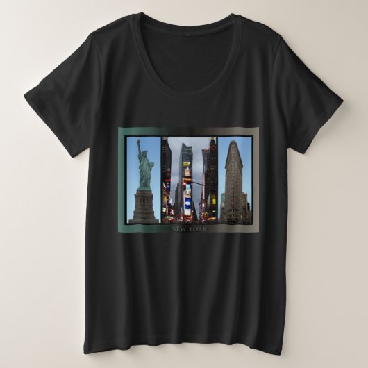 Plus Size New York Souvenir T-shirt - Aanpasbaar (Design voorkant)