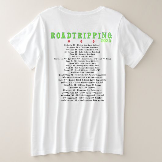 PLUS-SIZE SHIRTEN GROTE MAAT T-SHIRT (Design achterkant)