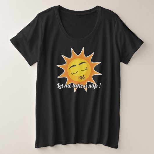 Plus Size T-Shirt : Take a Nap (black) (Design voorkant)