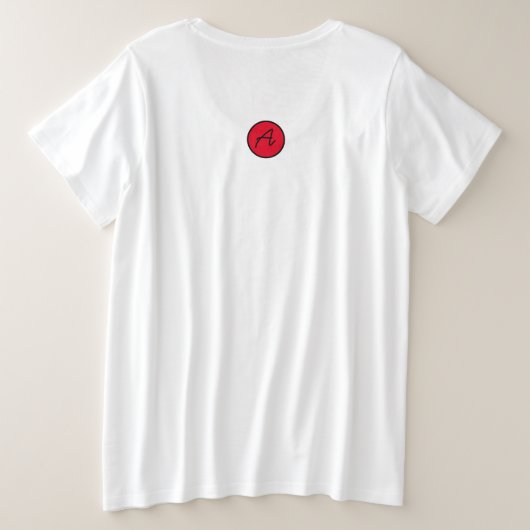 PLUS SIZE TEE SHIRT SKELETON BOTTEN DIY INITIAAL (Design achterkant)