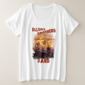 Plus Size tshirt met Allbot Brother's Band / BSR (Design voorkant)