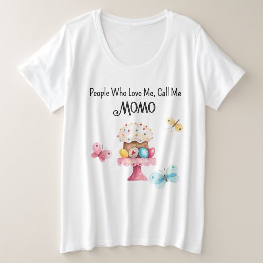 Plus Size Vlinders Paastaart Comfortabel T-shirt (Design voorkant)