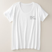 Plus Size Workout & Relax Comfortabel Witte T-Shir Grote Maat T-shirt (Design voorkant)