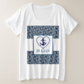 Plus speciaal ontworpen marineblauw T-shirt voor s (Design voorkant)