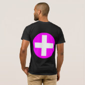 Plus Teken in wit met Magenta T-shirt (Achterkant volledig)