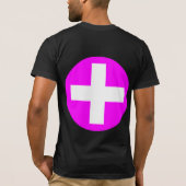 Plus Teken in wit met Magenta T-shirt (Achterkant)