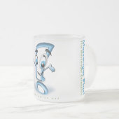 Plusee. Glas 10 oz, bevroren Matglas Koffiemok (Voorkant rechts)