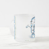 Plusee. Glas 10 oz, bevroren Matglas Koffiemok (Voorkant links)