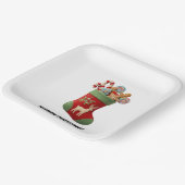 Plush Christmas Stocking Illustration Papieren Bordje (Gebogen)