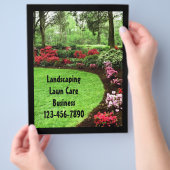 Plush Green Landscape Lawn Care Business Flyer (Hand)
