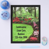 Plush Green Landscape Lawn Care Business Flyer (Enkel)
