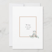 Plush Hippo | Oerwoud Safari Baby shower Kaart (Achterkant)