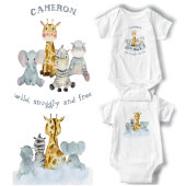 Plush Safari | Cute Oerwoud Baby Animal Thema Romper