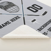 Plush Sherpa Personalized HOCKEY Blankets Deken (3/4)