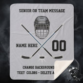 Plush Sherpa Personalized HOCKEY Blankets Sherpa Deken