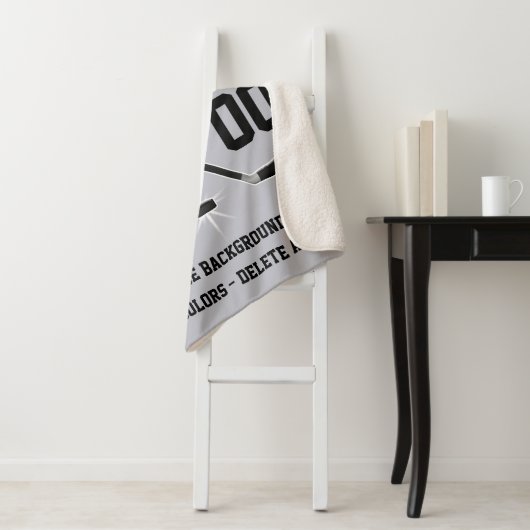 Plush Sherpa Personalized HOCKEY Blankets Sherpa Deken (In situ)