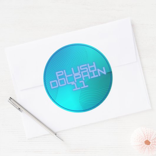 Plushdolfijn11 Ronde Sticker (Envelop)