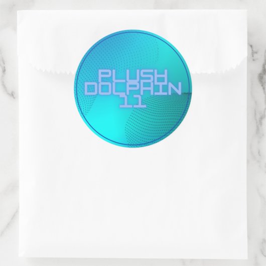 Plushdolfijn11 Ronde Sticker (Tas)