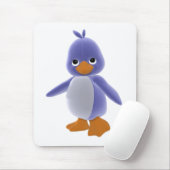 Plushie Blue Toon Penguin Mousepad Muismat (Met muis)