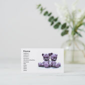 Plushie Roze Beren Visitekaartje (Staand voorkant)