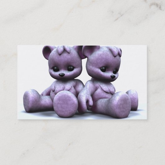 Plushie Roze Beren Visitekaartje (Achterkant)