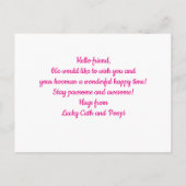 Plushies Love Peace | Cute Kawaii Heart Earth Briefkaart (Achterkant)