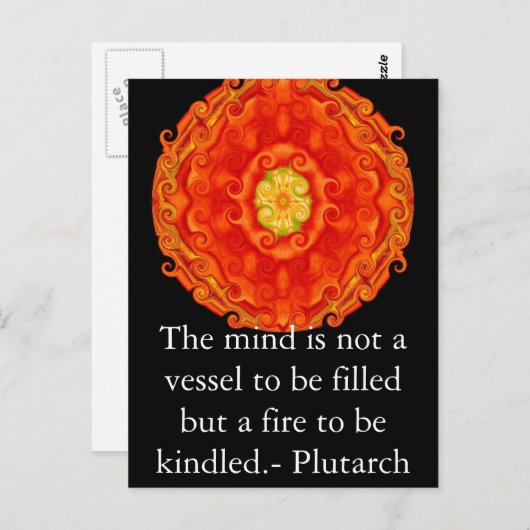 Plutarch quote leraar onderwijs briefkaart (Voorkant / Achterkant)