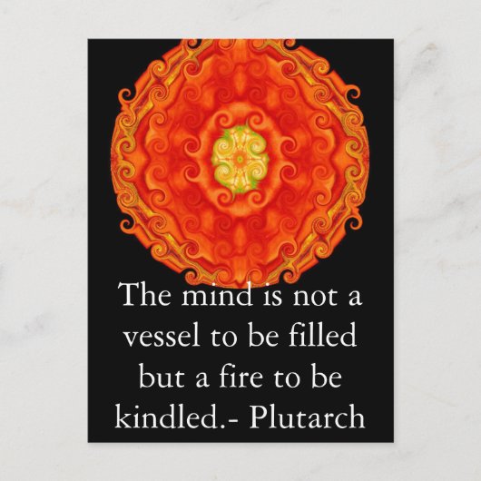 Plutarch quote leraar onderwijs briefkaart (Voorkant)