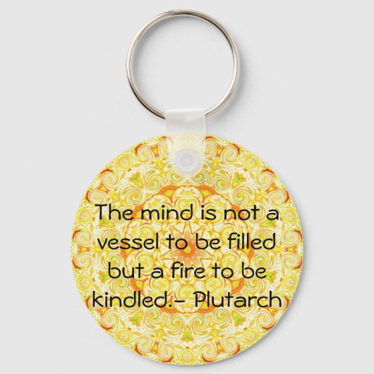 Plutarch quote leraar onderwijs sleutelhanger (Voorkant)