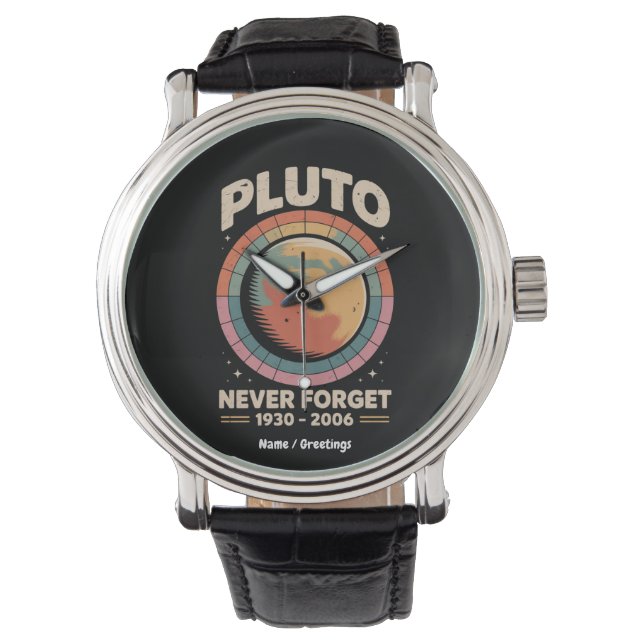 Pluto 1930-2006: een grappige retro-ruimte horloge (Voorkant)