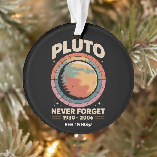 Pluto 1930-2006: een grappige retro-ruimte ornament (Boom)
