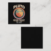 Pluto 1930-2006: een grappige retro-ruimte vierkante visitekaartje (Voorkant / Achterkant)