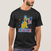 Pluto 4 juli Patriottische vlag Vrijheid met sterr T-shirt (Voorkant)