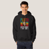 Pluto 9th Planet Never Forget Astronomy Solar Syst Hoodie (Voorkant volledig)