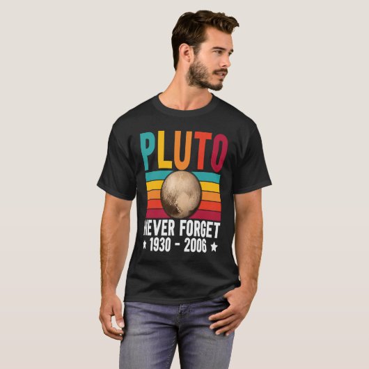 Pluto 9th Planet Never Forget Astronomy Solar Syst T-shirt (Voorkant volledig)