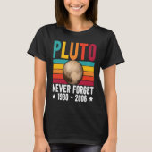 Pluto 9th Planet Never Forget Astronomy Solar Syst T-shirt (Voorkant)