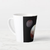 Pluto & Charon 9de of Dwergplaneet Zonnestelsel Latte Mok (Linkerhoek)