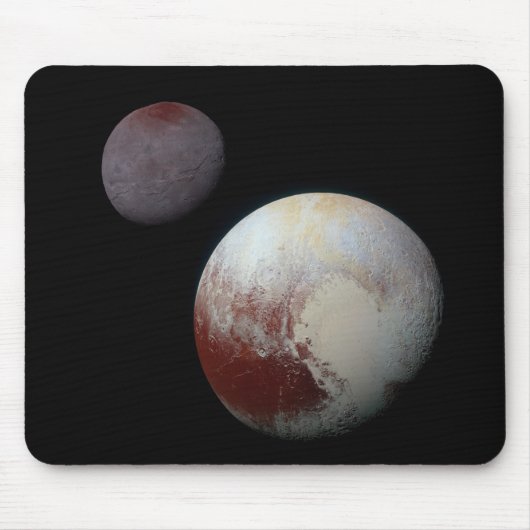 Pluto & Charon 9de of Dwergplaneet Zonnestelsel Muismat (Voorkant)