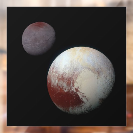 Pluto & Charon 9de of Dwergplaneet Zonnestelsel Raamsticker (Vel 2)