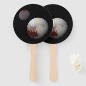 Pluto & Charon 9e of Dwergplaneet Zonnestelsel Handwaaier (Voorkant en achterkant)