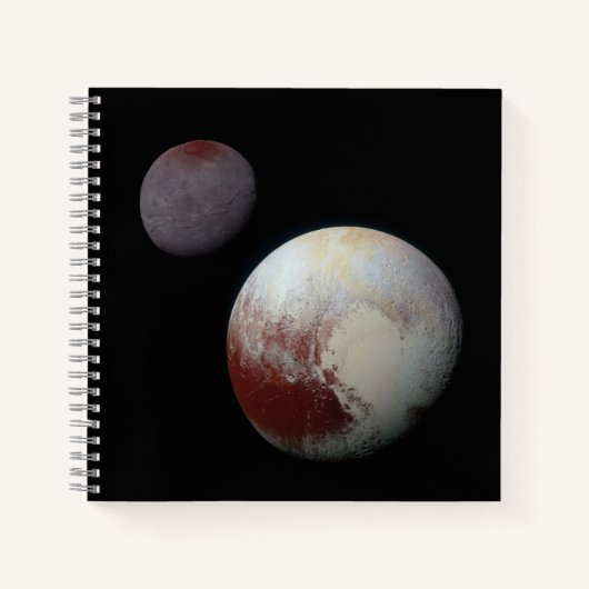 Pluto & Charon 9e of Dwergplaneet Zonnestelsel Notitieboek (Voorkant)