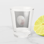 Pluto & Charon 9e of Dwergplaneet Zonnestelsel Shot Glas (Achterkant)