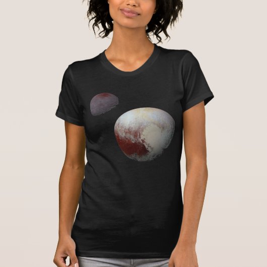 Pluto & Charon 9e of Dwergplaneet Zonnestelsel T-shirt (Voorkant)
